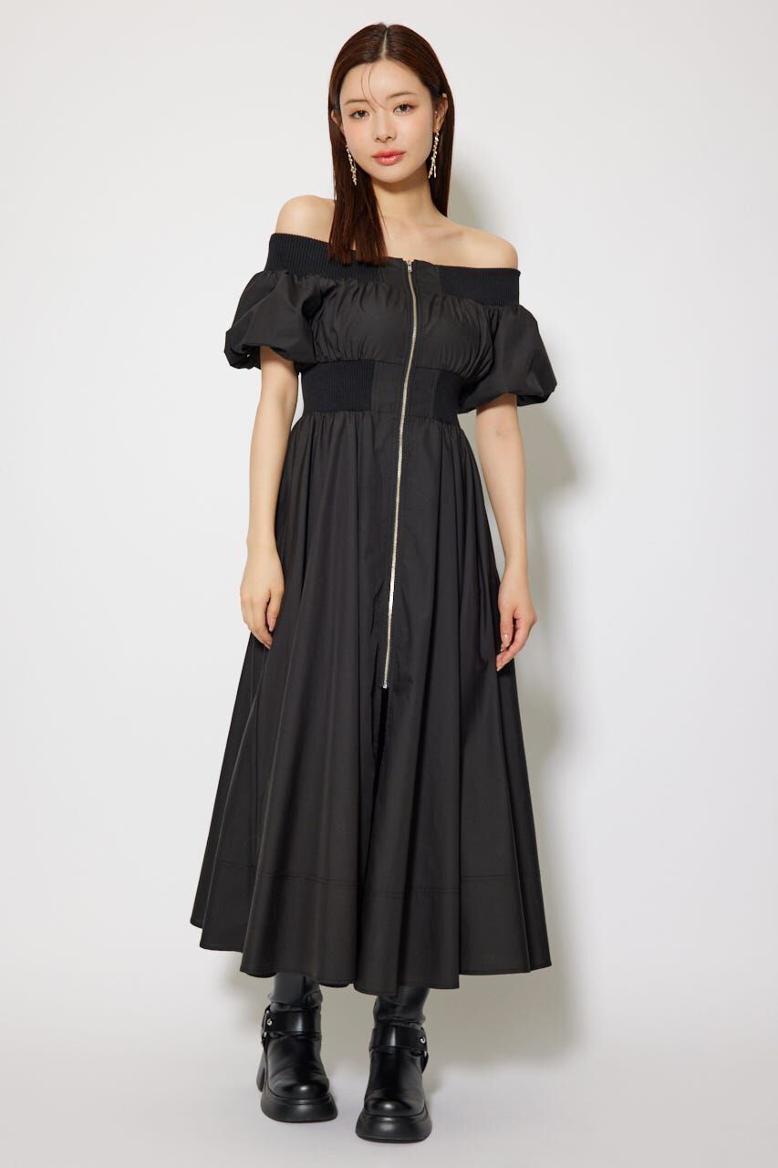 rienda「MA-1オフショルフレアワンピース」|ワンピース|