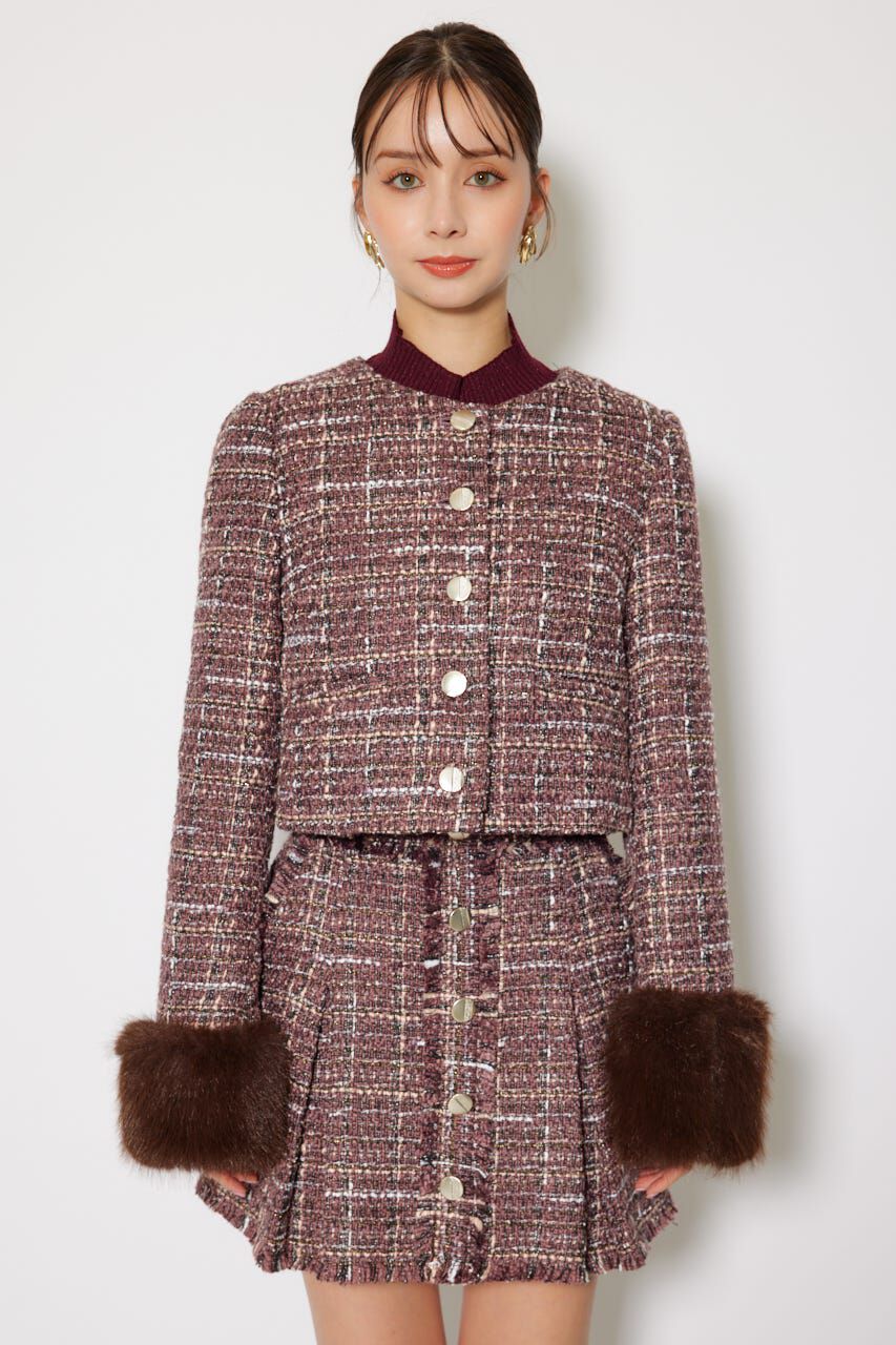 rienda「2WAYツイードショートジャケット」|その他|