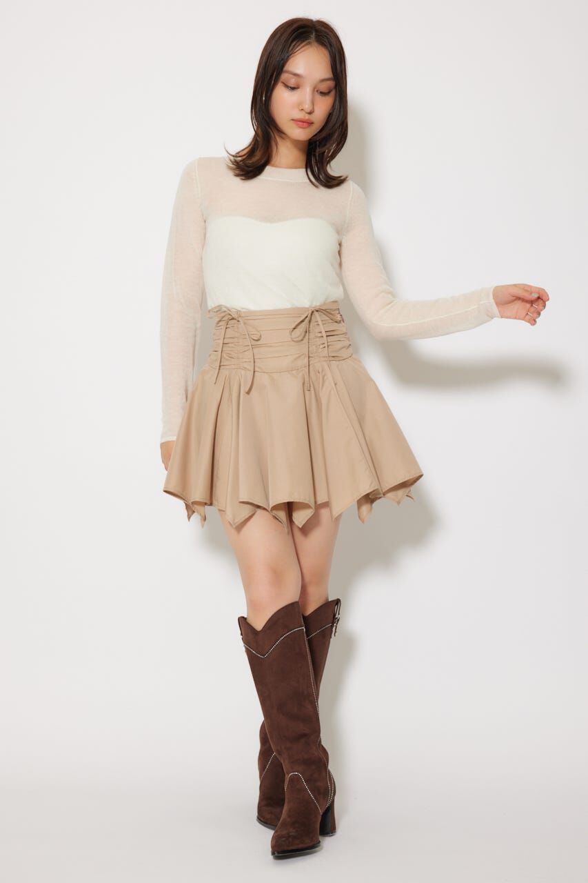 rienda「バックリボンアルパカミックスニットトップス」|ニット・セーター|