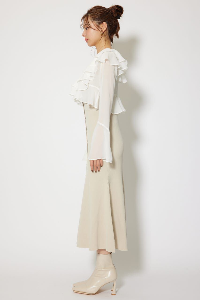 rienda「カーディガンセットニットマーメイドワンピース」|ワンピース|