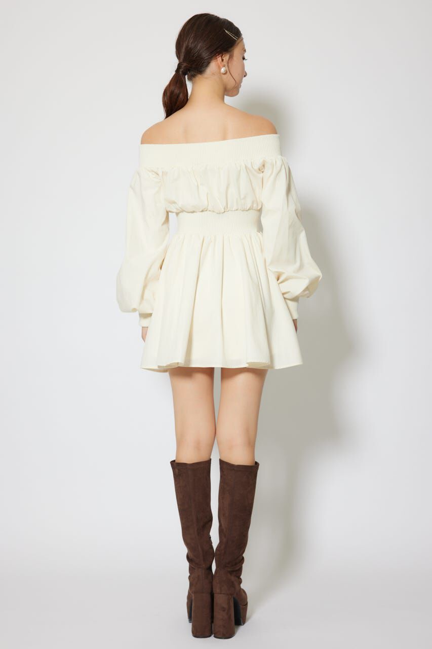 rienda「MA-1オフショルロングスリーブミニワンピース」|ワンピース|