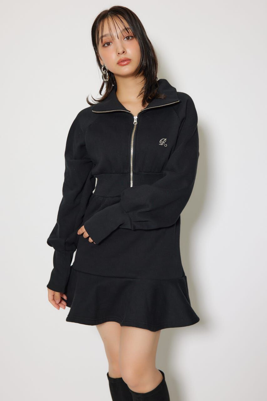 rienda「ティアードペプラムワンピース」|ワンピース|BLK