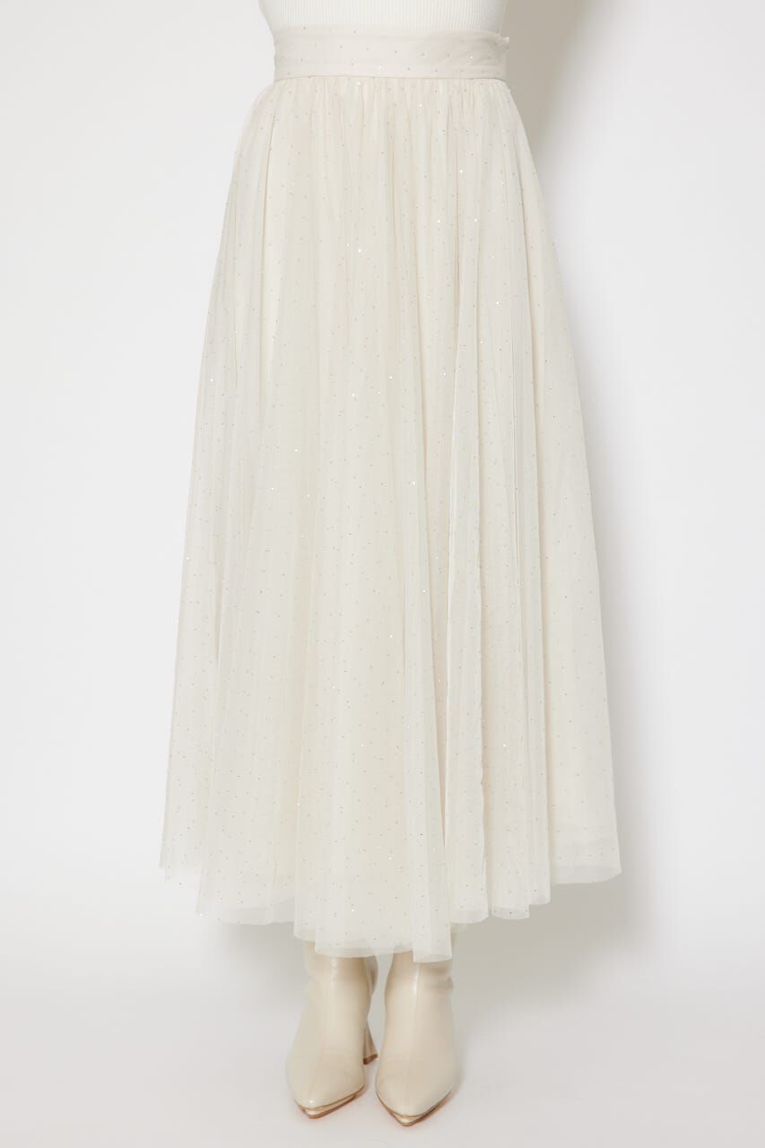 rienda「デコレーションチュールフレアスカート」|スカート|