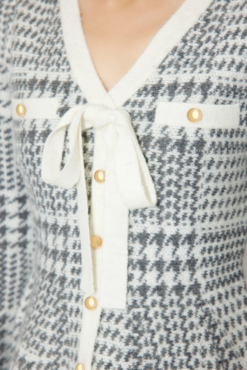 rienda「2WAYペプラムジャガードニットカーディガントップス」|ニット・セーター|