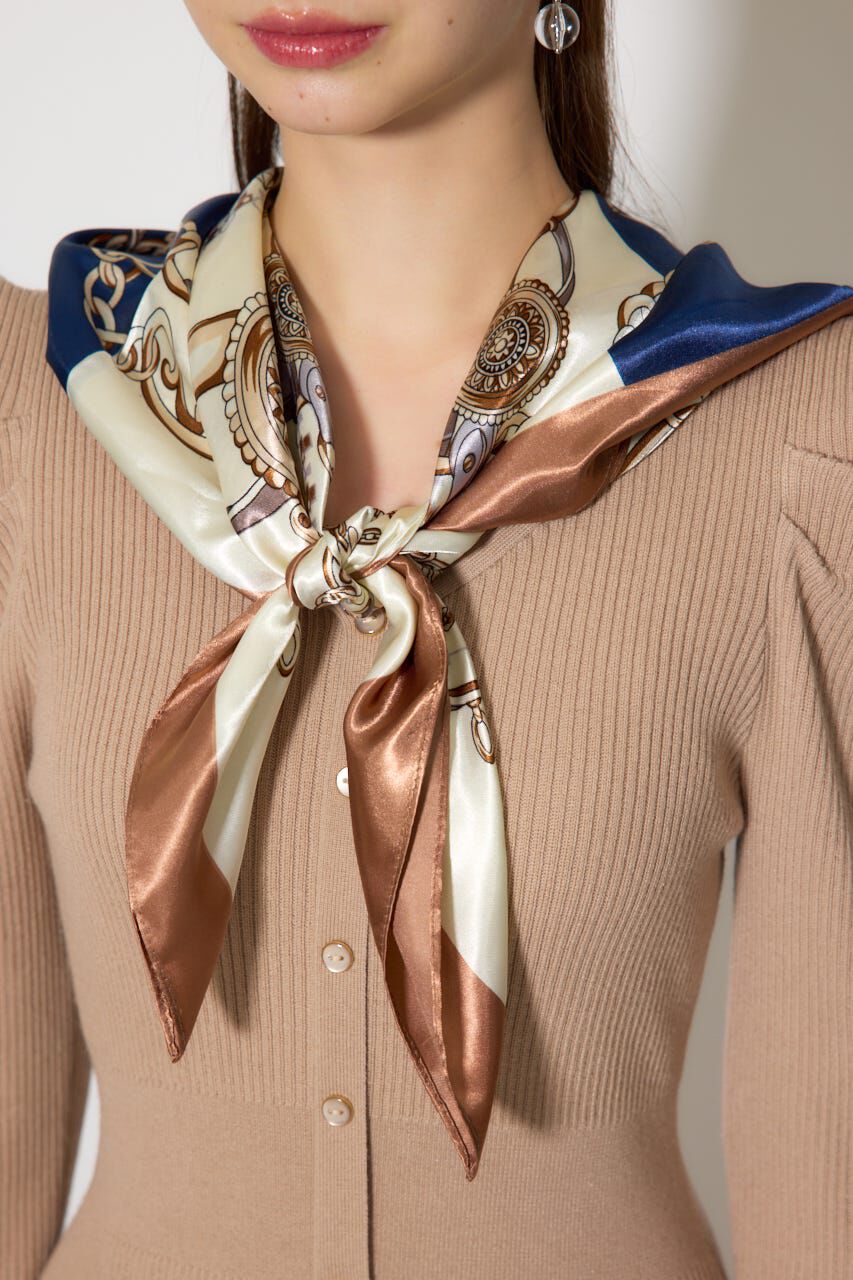 rienda「スカーフ付きマーメイドニットワンピース」|ワンピース|