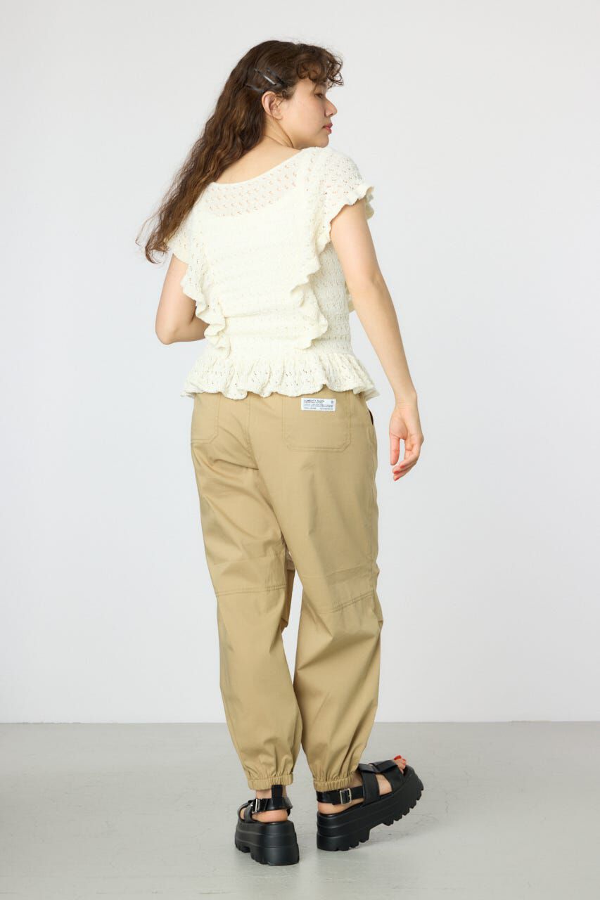 RODEO CROWNS「2WAYフリルクロシェニットトップス」|タンクトップ|