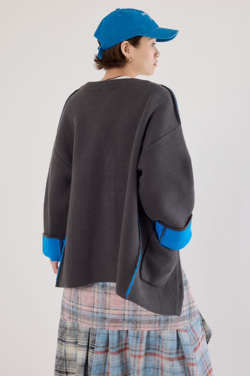 RODEO CROWNS「ダブルフェイスニットジャケット」|カーディガン|