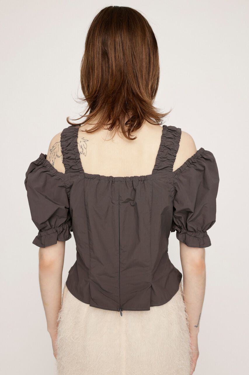 SLY「SHOULDER OPEN SQ PUFF トップス」|シャツ・ブラウス|