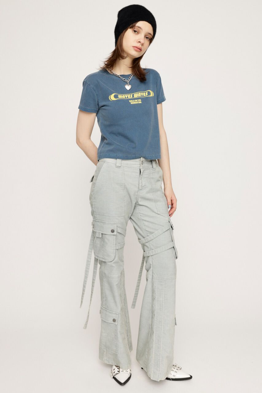 SLY「WASHED CORDUROY FLARE パンツ」|その他|L/GRY1