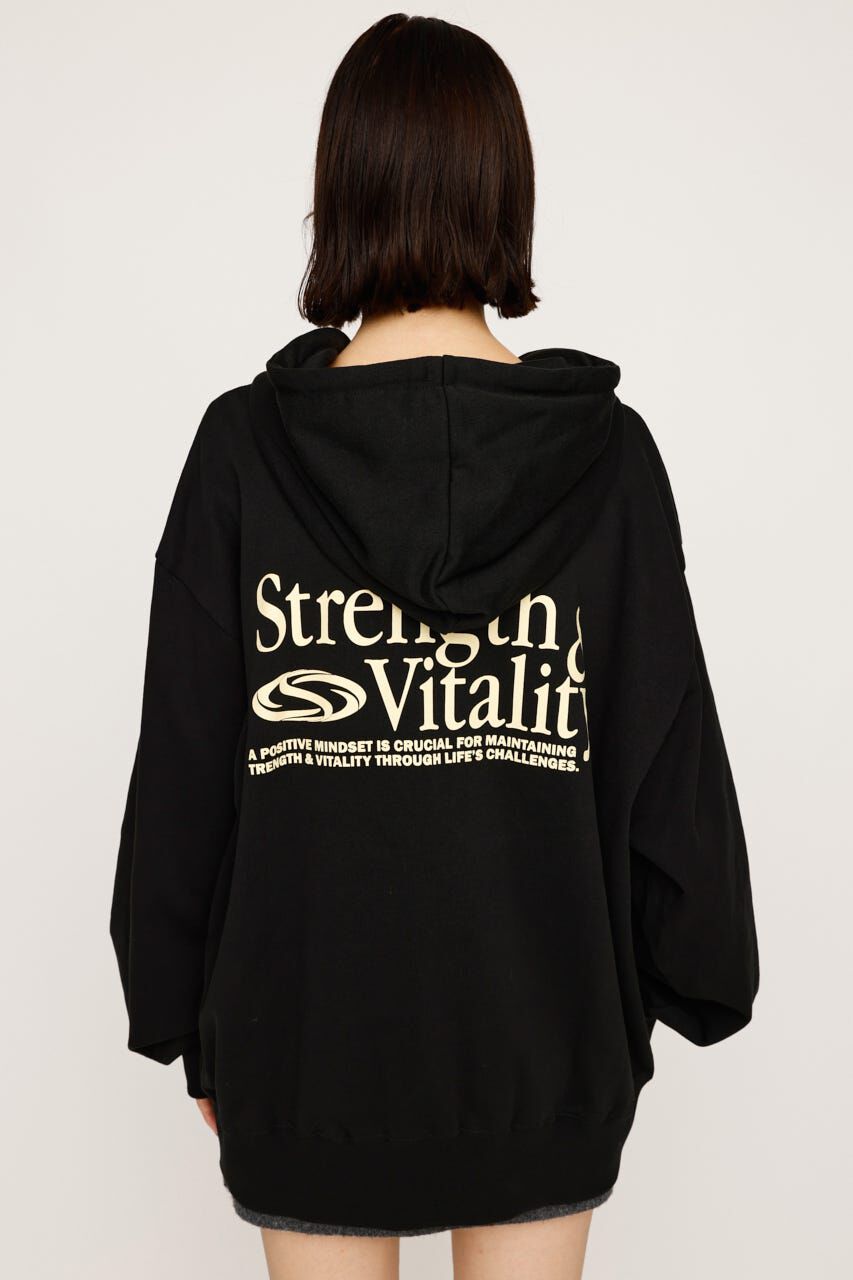 SLY「PRINT OVER HOODIE」|パーカー|
