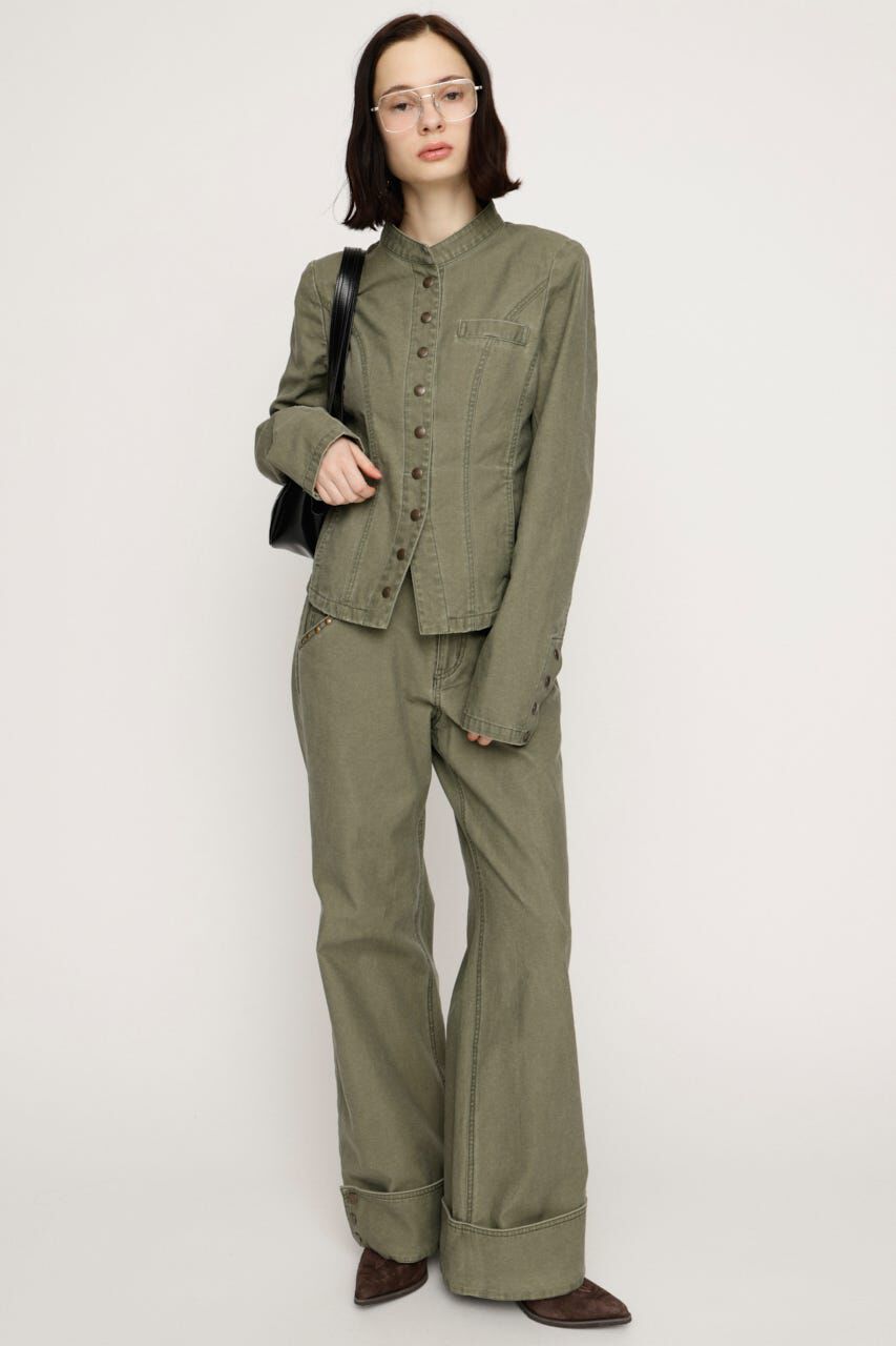 SLY「L／W STUDDED MILITALY FLARE パンツ」|その他|