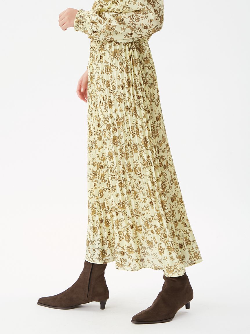 Mila Owen「フラワープリントプリーツスカート」|スカート|