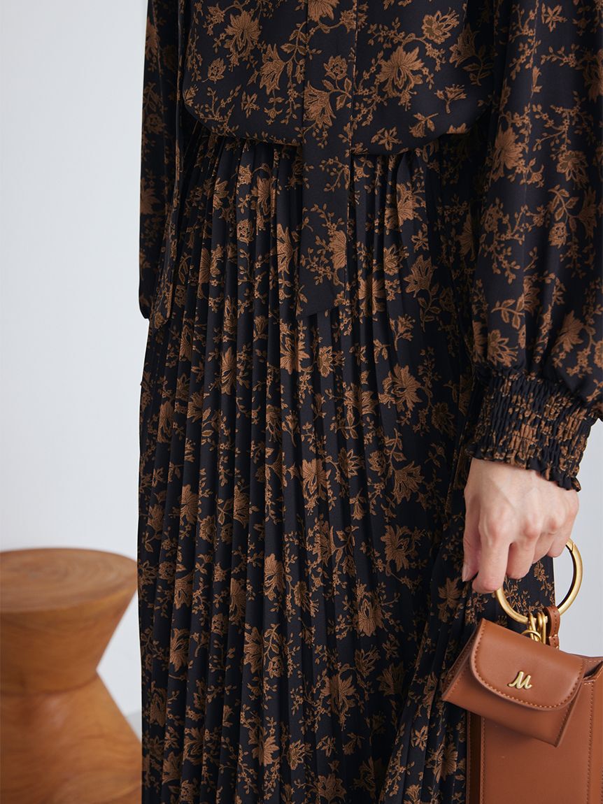 Mila Owen「フラワープリントプリーツスカート」|スカート|