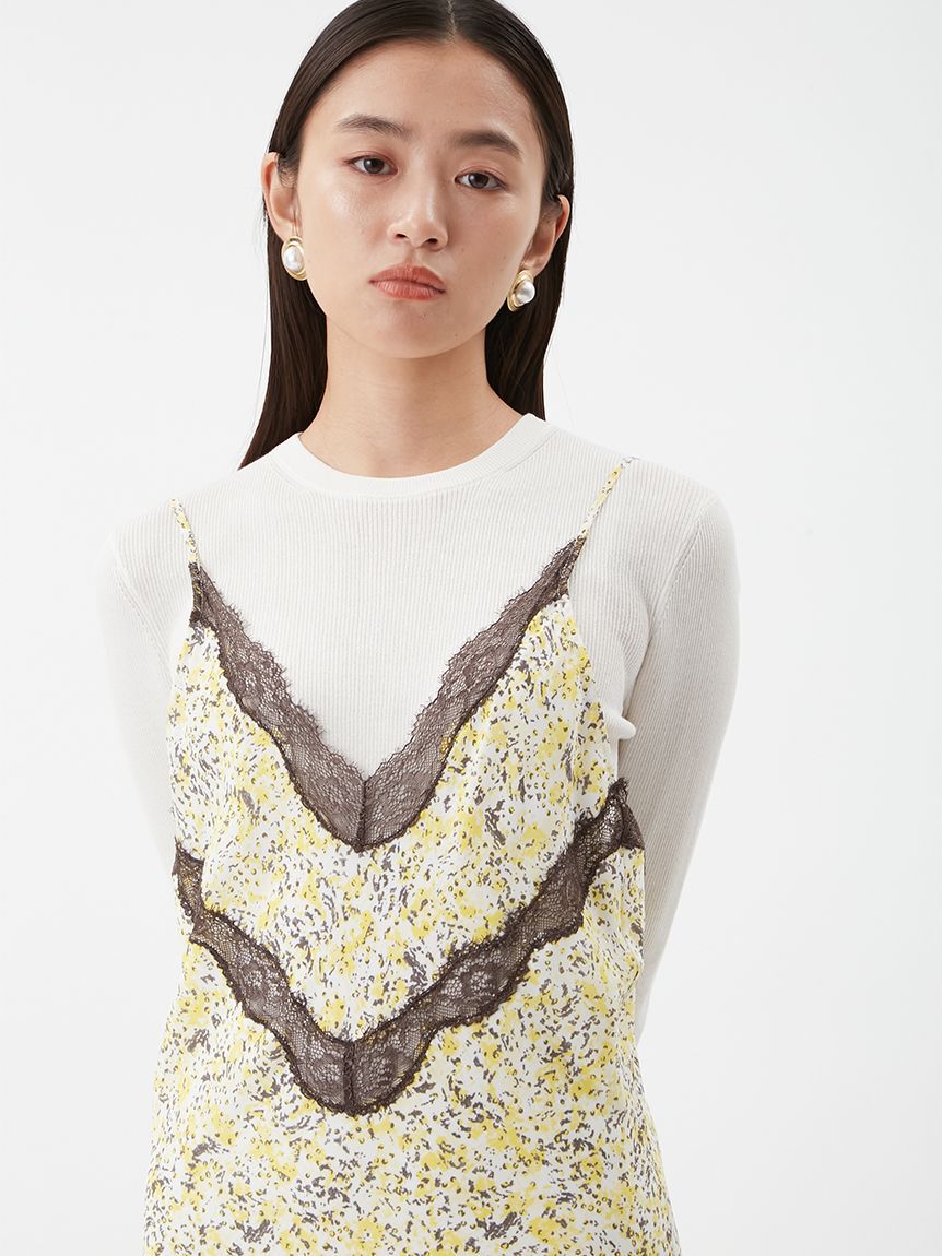 Mila Owen「ニュアンスプリントレースキャミワンピース」|ワンピース|