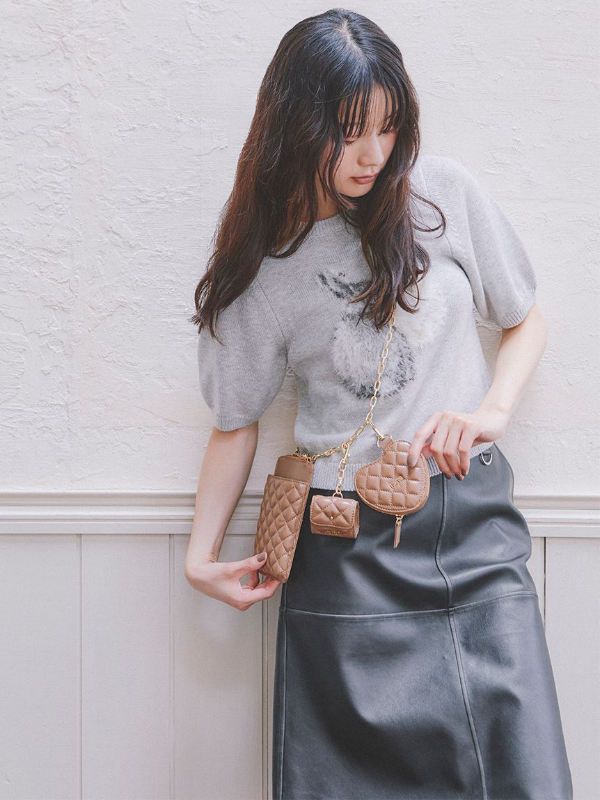 FURFUR「レザーライクミディスカート」|スカート|