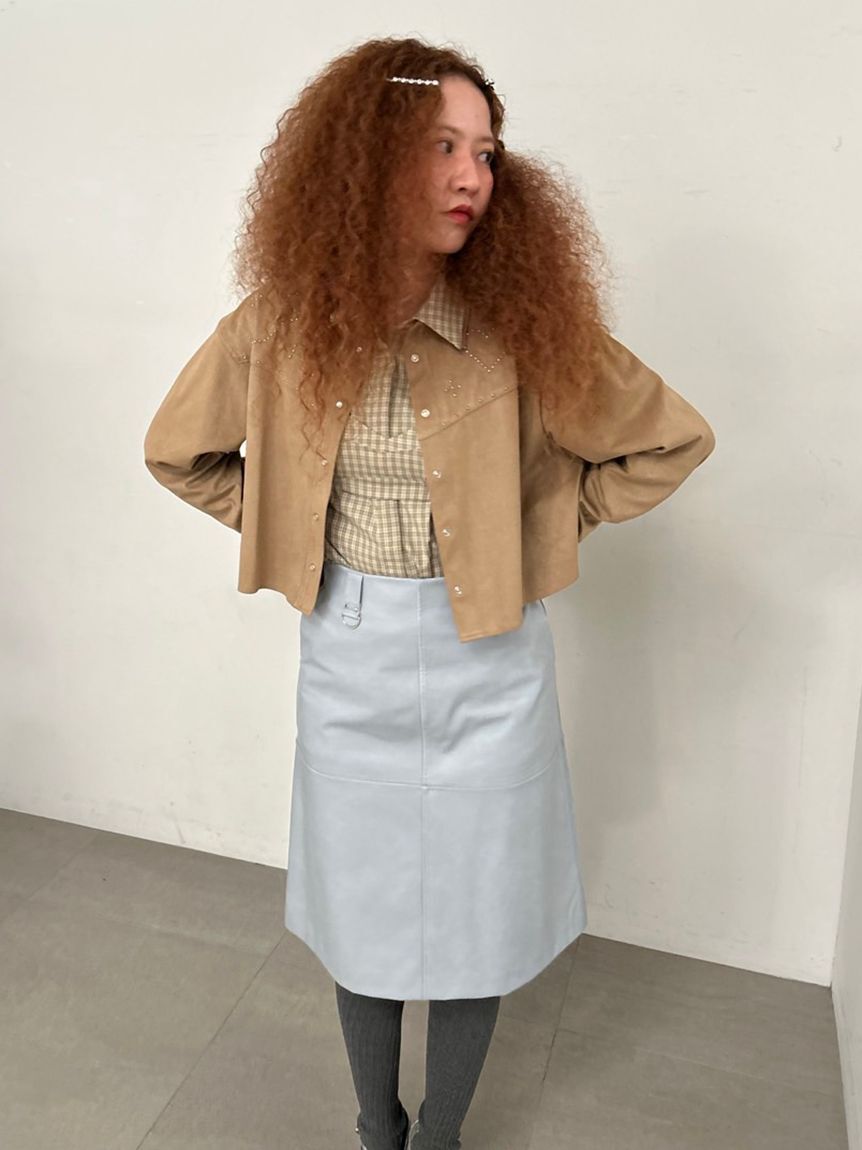 FURFUR「スタッズデザインシャツジャケット」|シャツ・ブラウス|