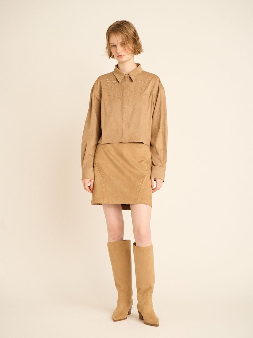 FURFUR「スタッズデザインミニスカート」|スカート|