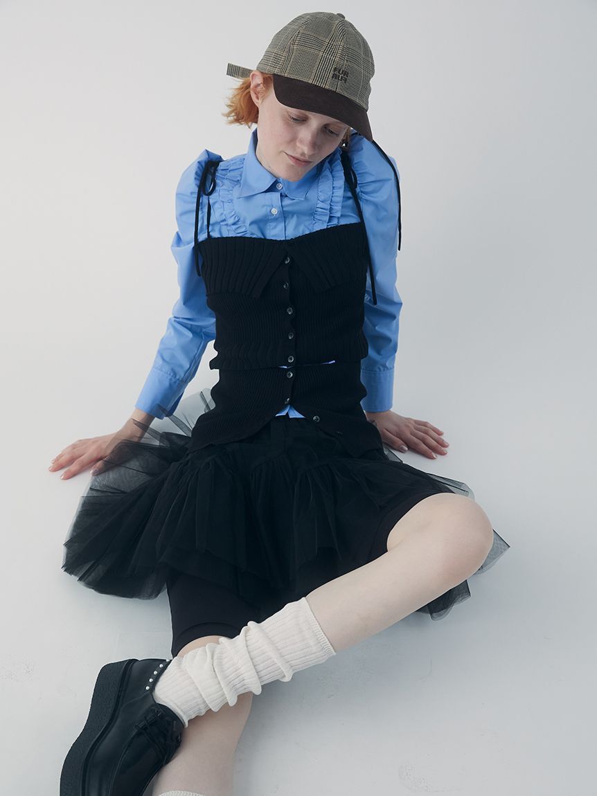 FURFUR「バックリボンチェック柄キャップ」|キャップ・キャスケット|