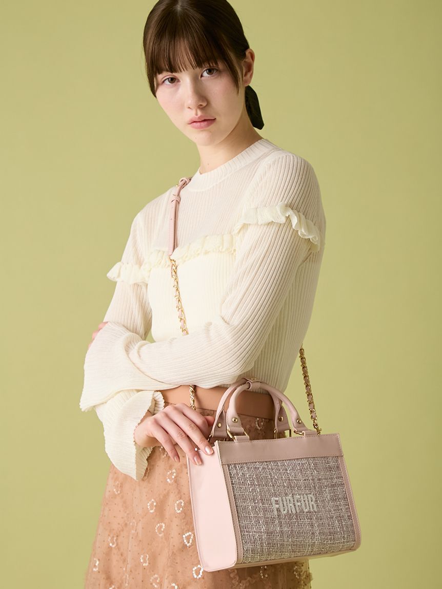 FURFUR「【限定カラー】ツイードロゴトートバッグ」|トートバッグ|