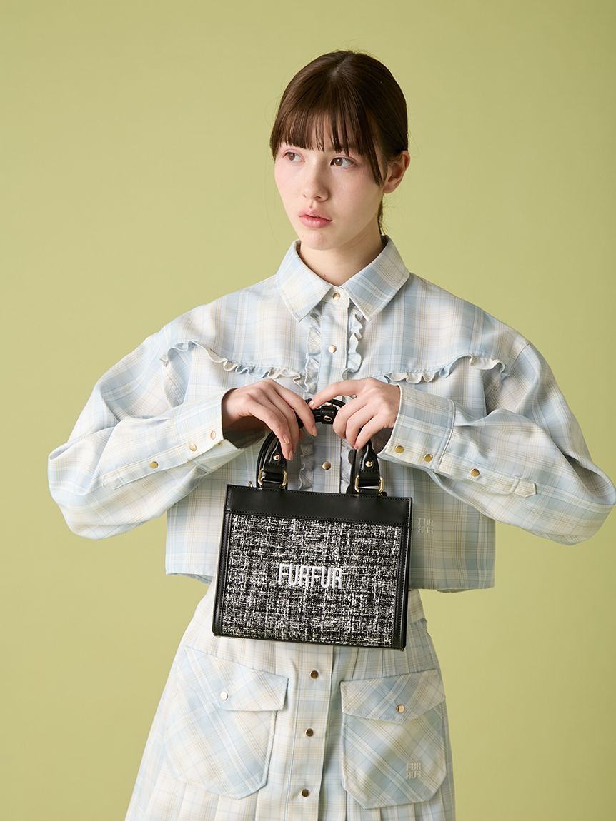 FURFUR「【限定カラー】ツイードロゴトートバッグ」|トートバッグ|