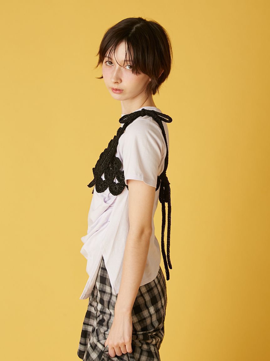 FURFUR「かぎ針ハートモチーフビスチェ」|ベスト・ジレ|