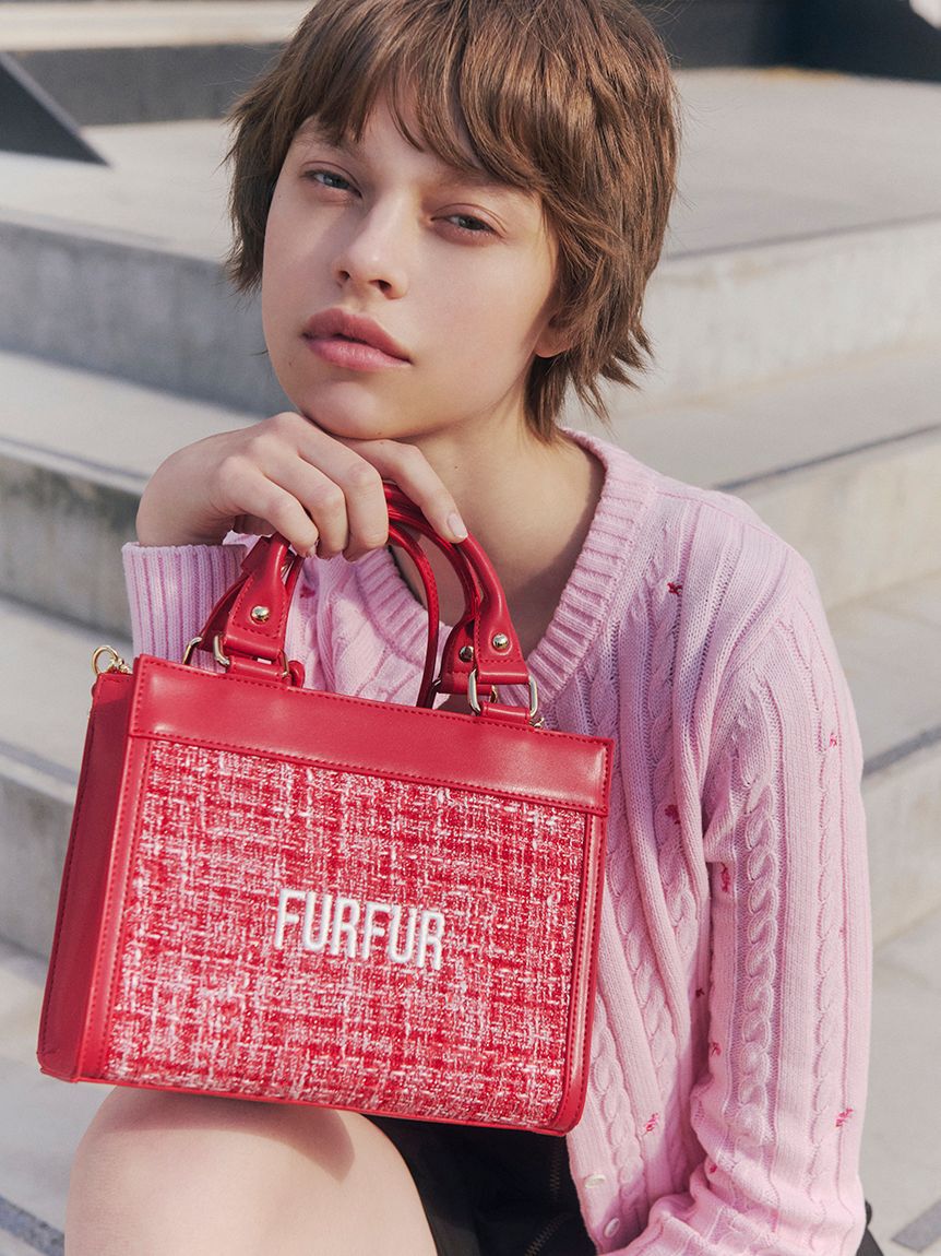 FURFUR「フラワー刺繍ケーブルカーディガン」|カーディガン|