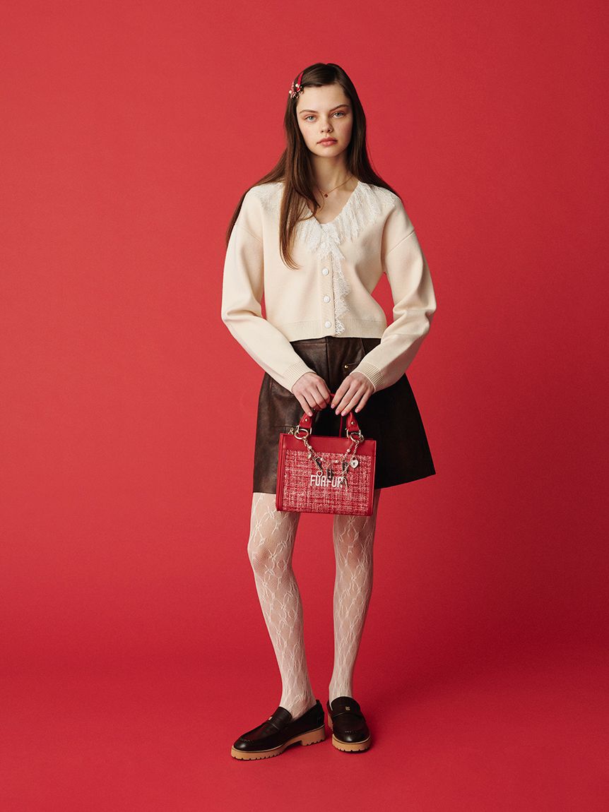 FURFUR「レース衿カーディガン」|カーディガン|