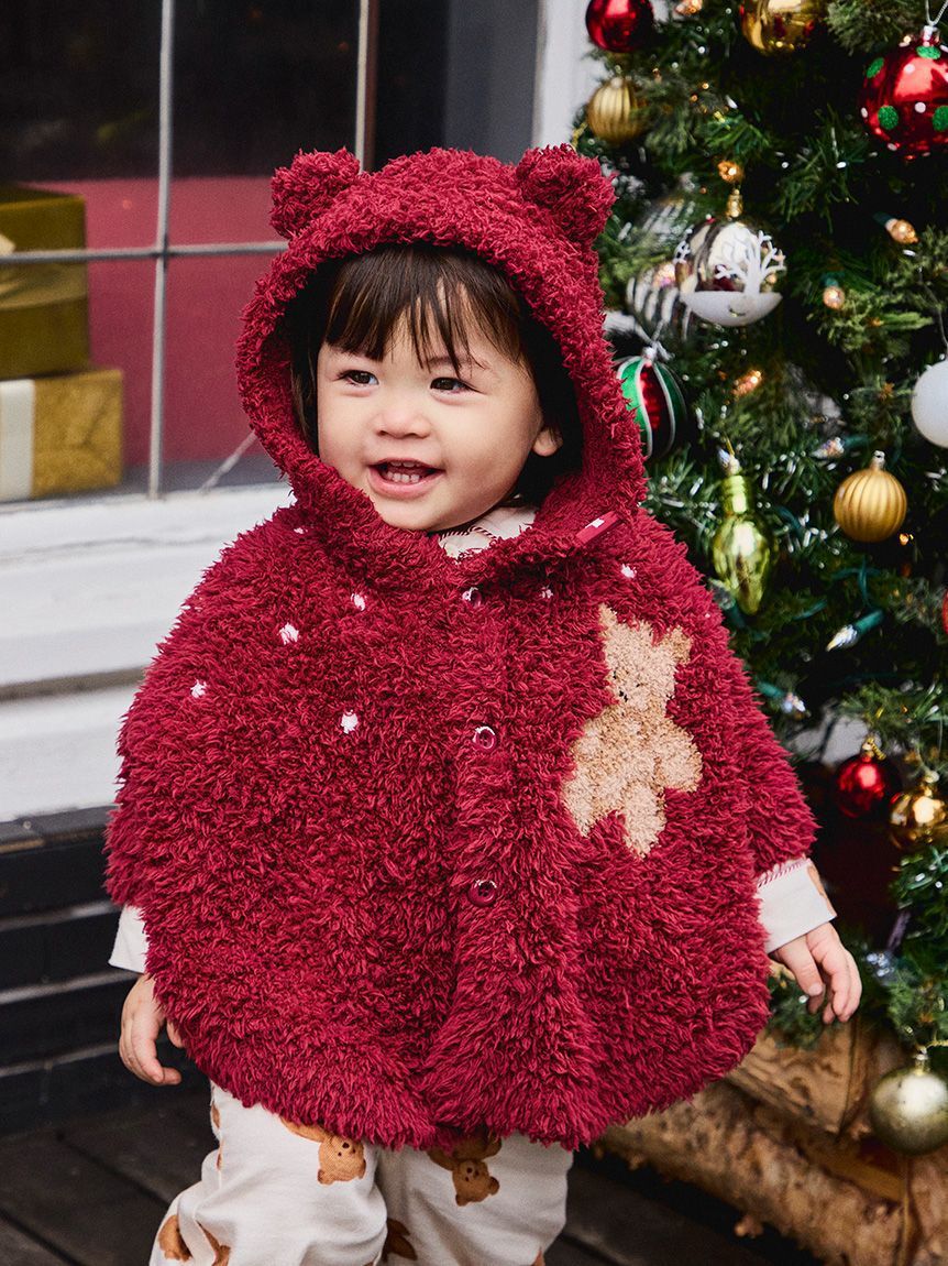 GELATO PIQUE KIDS & BABY「【HOLIDAY】【BABY】ジェラートスノーベアジャガードポンチョ」|その他ベビーウェア|