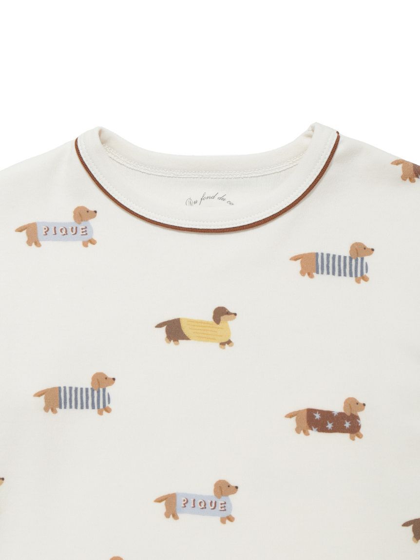 GELATO PIQUE KIDS & BABY「【KIDS】ダックスフンド柄ロンＴ」|ルームウェア|