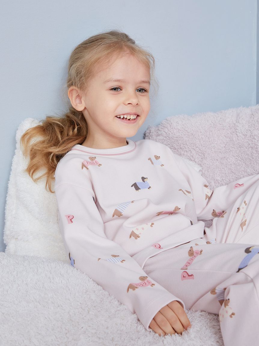 GELATO PIQUE KIDS & BABY「【KIDS】ダックスフンド柄ロンＴ」|ルームウェア|