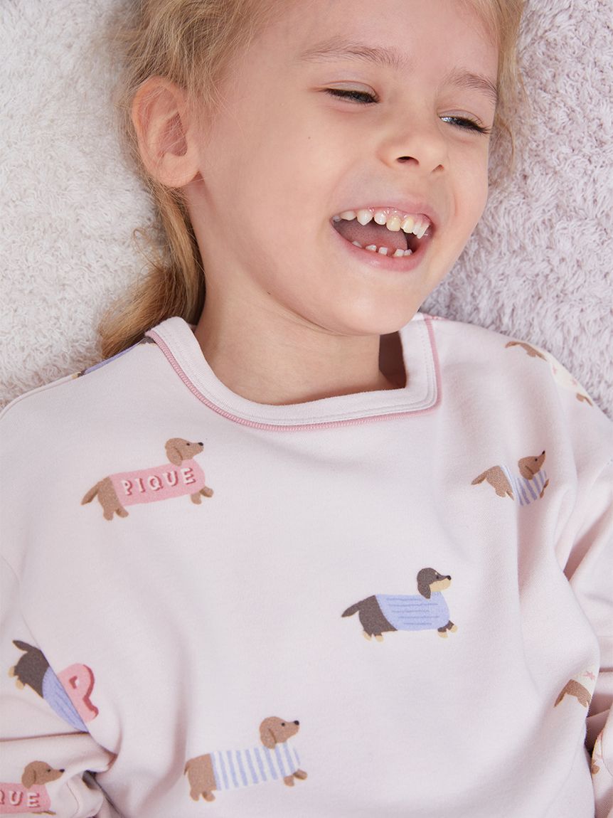 GELATO PIQUE KIDS & BABY「【KIDS】ダックスフンド柄ロンＴ」|ルームウェア|