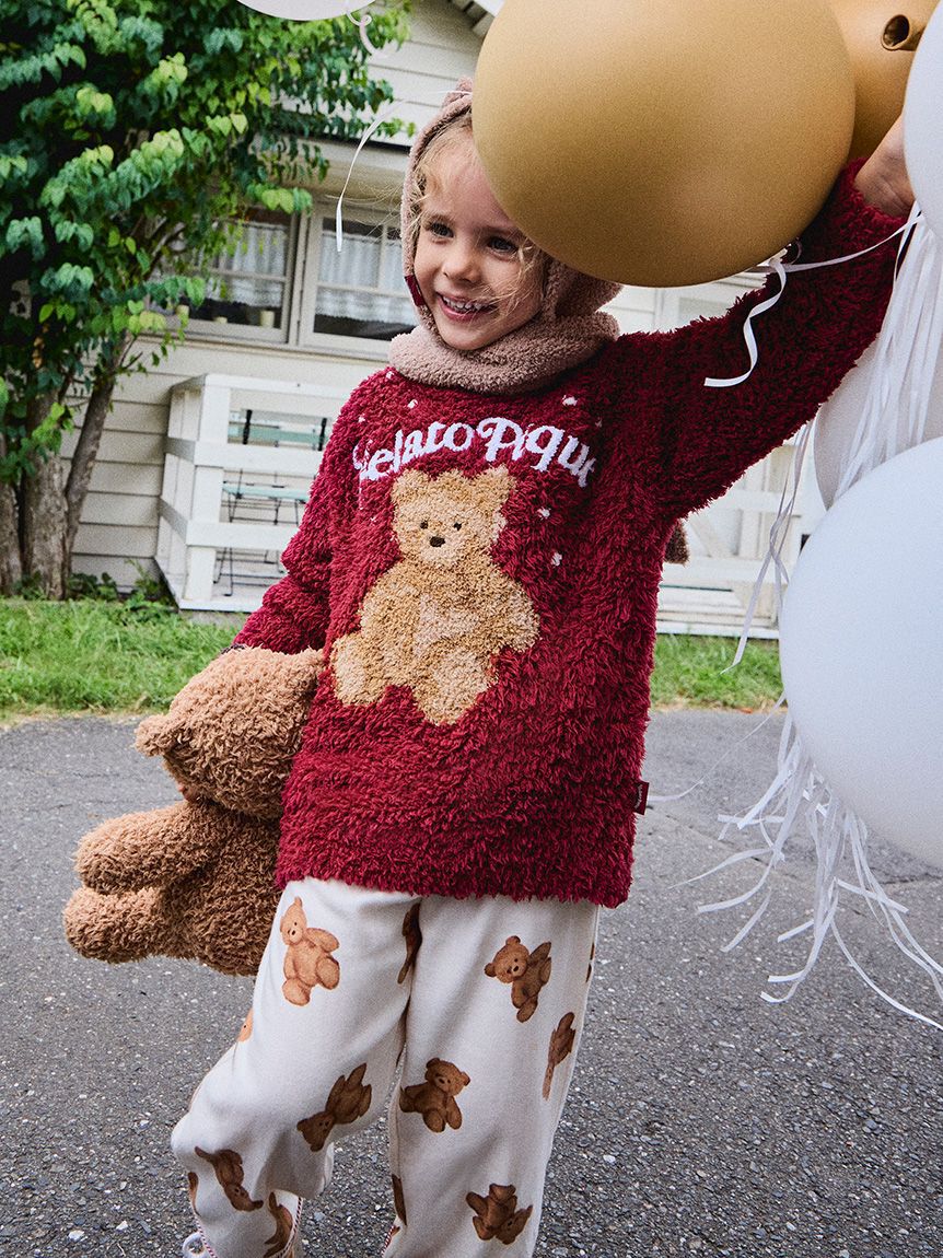 GELATO PIQUE KIDS & BABY「【HOLIDAY】【KIDS】ベア柄ネルロングパンツ」|ルームウェア|
