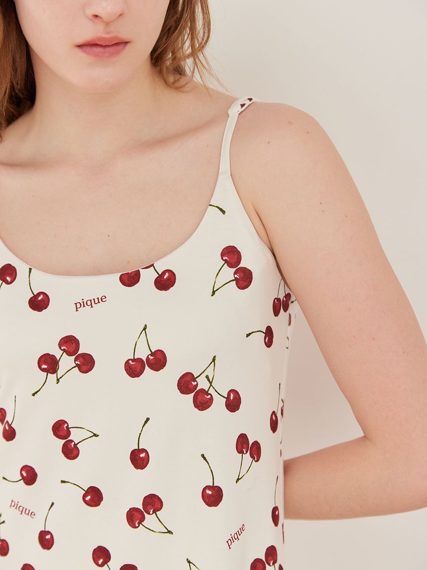 gelato pique「チェリー柄カップインキャミワンピース」|ルームウェア|