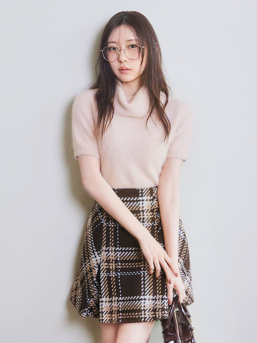 SNIDEL「Sustainableロービングチェックミニスカート」|スカート|