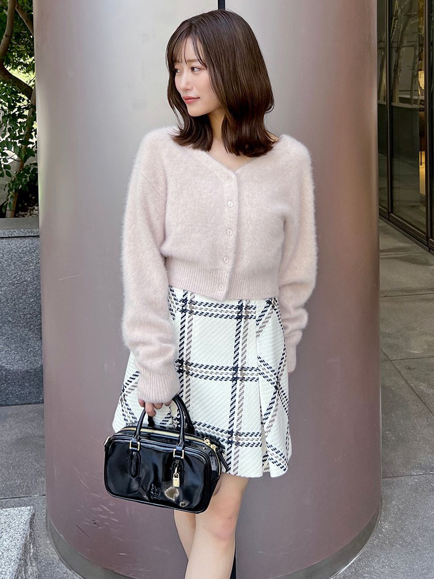 SNIDEL「Sustainableロービングチェックミニスカート」|スカート|