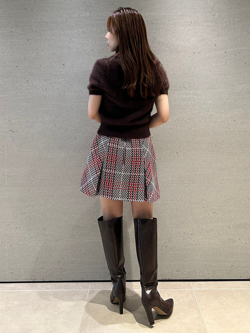 SNIDEL「Sustainableロービングチェックミニスカート」|スカート|