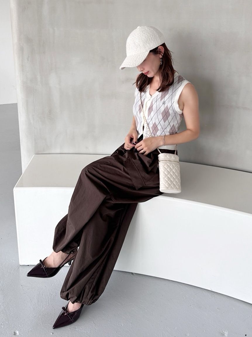 SNIDEL「アーガイルニットジレプルオーバー」|ニット・セーター|