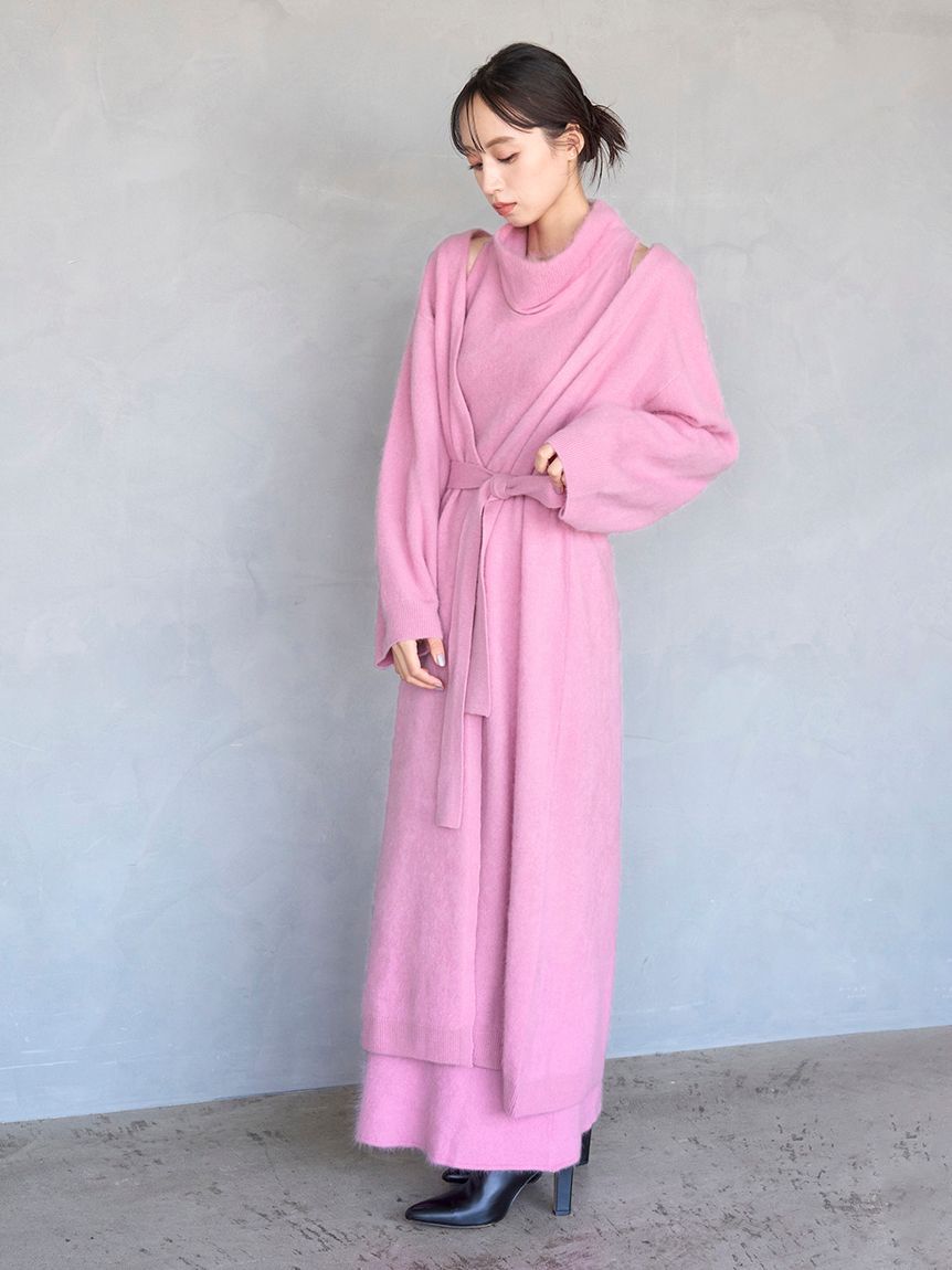 SNIDEL「【HIGH QUALITY】メリノウールニットロングコート」|チェスターコート|