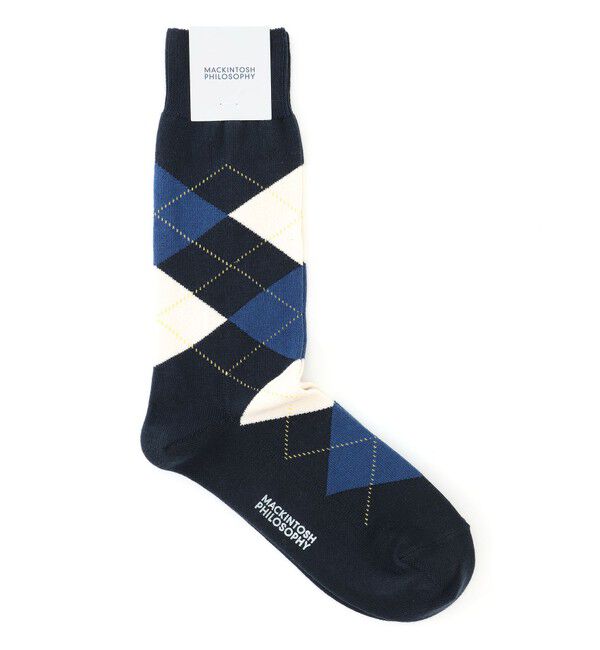 MACKINTOSH PHILOSOPHY「アーガイル ビジネスソックス」|ソックス|ネイビー