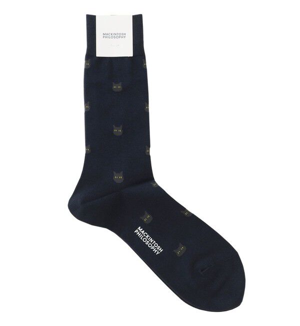 MACKINTOSH PHILOSOPHY「キャット カジュアルソックス」|ソックス|ネイビー