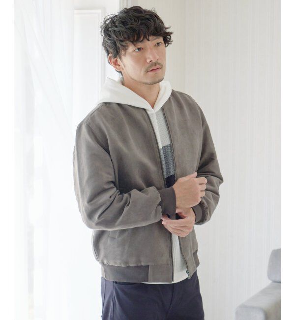ikka「フェイクスウェードブルゾン」|ブルゾン・スタジャン|