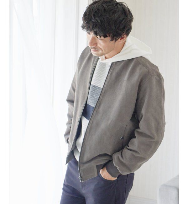 ikka「フェイクスウェードブルゾン」|ブルゾン・スタジャン|