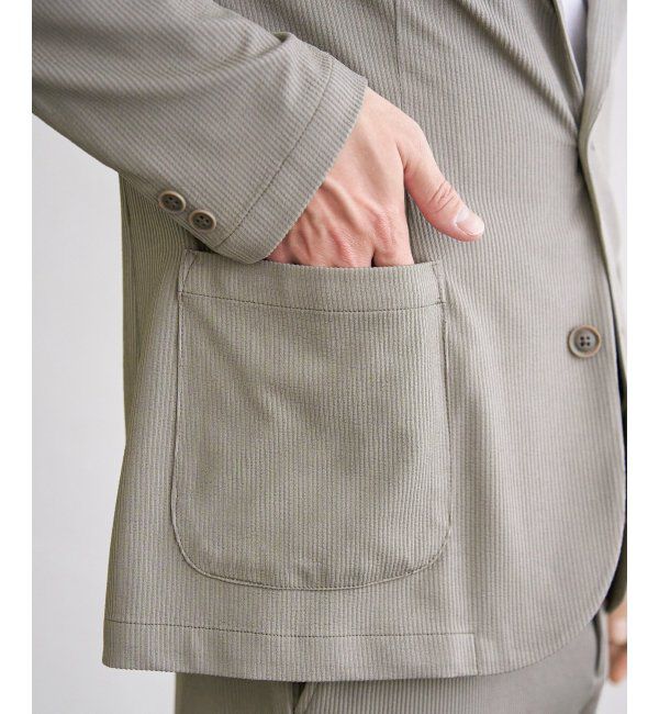 IKKA LOUNGE「【雑誌MonoMax5月号掲載】【セットアップ対応】GOKU楽ワークサッカージャケット」|テーラードジャケット|