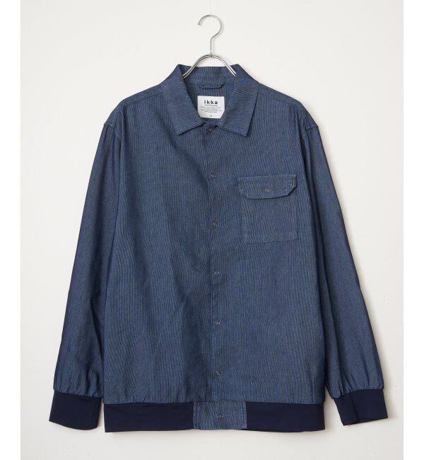 ikka「メッシュデニムシャルゾン」|ブルゾン・スタジャン|