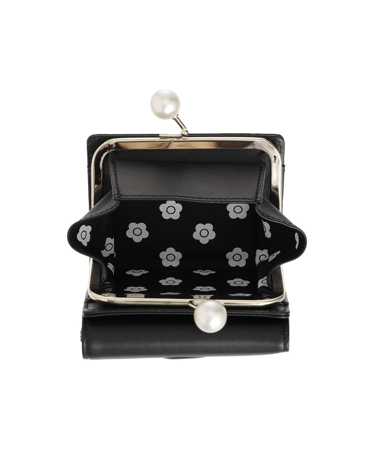 MARY QUANT「エンボスデイジーパール ガマ口ウォレット」|財布|