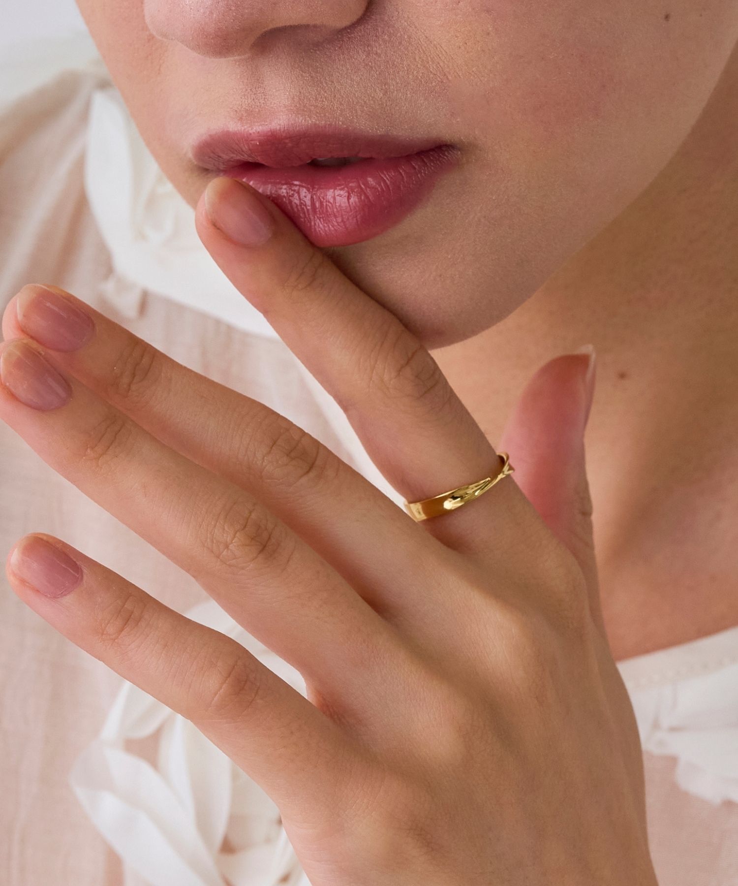 JUPITER「【SV925】リボンクロスリング/ペア/ゴールド」|リング|