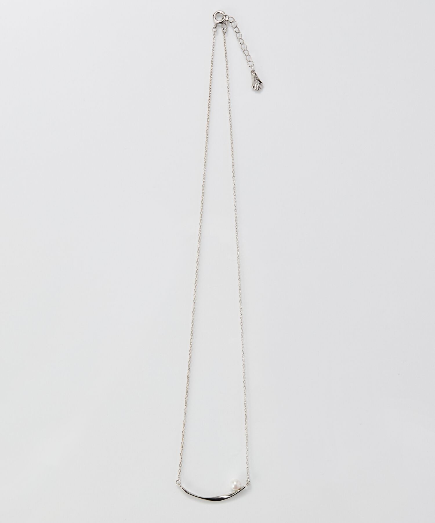 Phoebe「【金属アレルギー対応】スライヴパールネックレス　シルバー/全長:43～46cm/ニッケルフリー」|ネックレス|