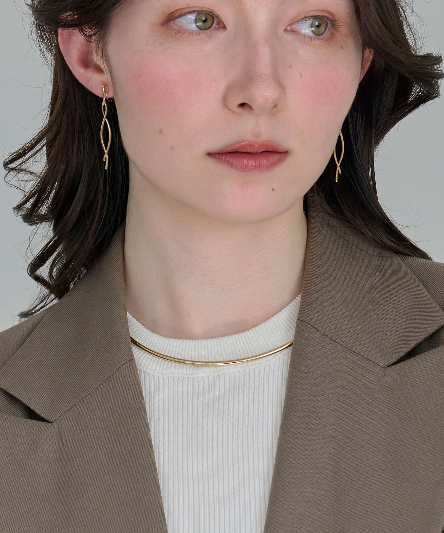 Phoebe「ルーセントラインチョーカー　ゴールド/ネックレス/ネックカフ/40cm」|ネックレス|