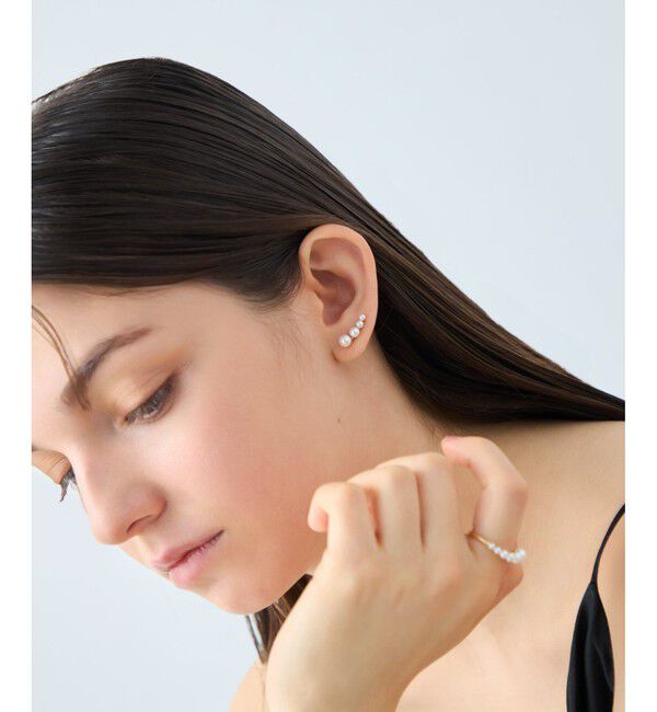 ete「[パール] K18YG ピアスクリップ」|ピアス|