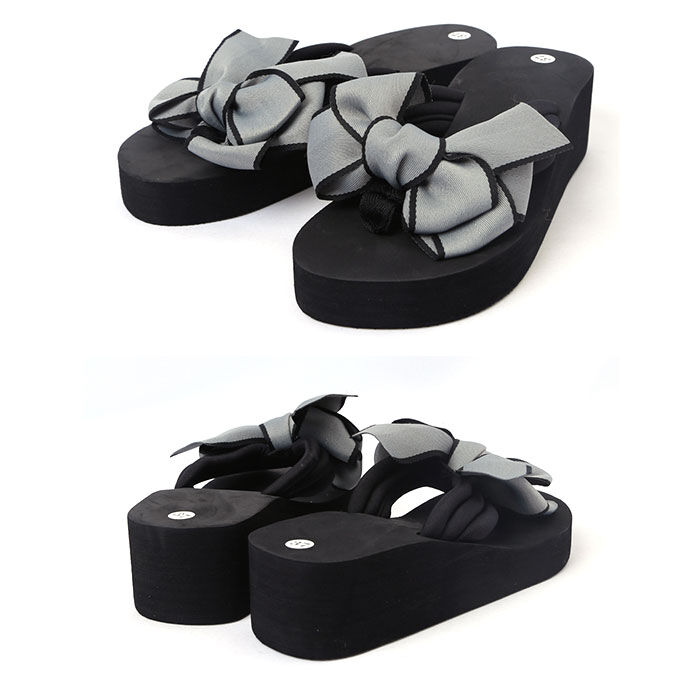 BACKYARD FAMILY「サンダル ビーチサンダル レディース 通販 厚底 軽量 軽い 歩きやすい 疲れにくい リボン」|サンダル|